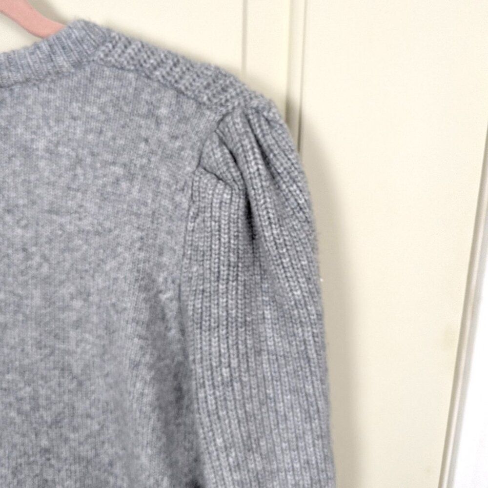 FRYE & CO. | Gray V-Neck Ribbed Sweater Size L - Picture 3 of 6